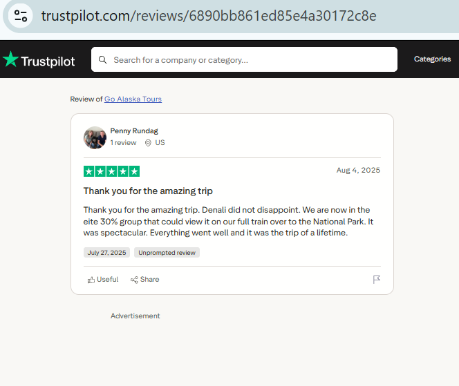 Screenshot of a five-star online review by Penny Rundag